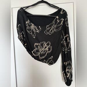 11 Honore Black Floral Blouse